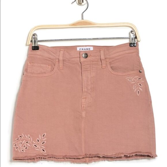 NWT FRAME cute Denim skirt old pink  29 - Picture 1 of 7